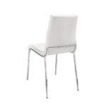 Chair upholstered in leatherette with chromed steel frame