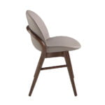 Chair upholstered in eco-leather with solid ash structure