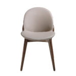 Chair upholstered in eco-leather with solid ash structure