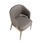 Chair upholstered in eco-leather and structure in solid ash.