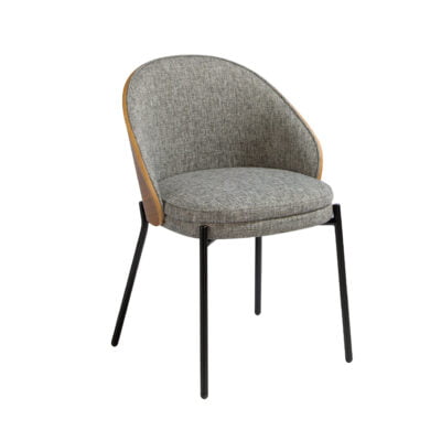 (Español) Silla tela gris y nogal Chair - Angel Cerda