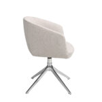 Light grey fabric swivel chair