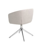 Chaise pivotante en tissu gris clair