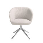 Light grey fabric swivel chair