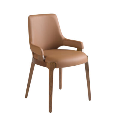 (Español) Silla polipiel marrón Chair - Angel Cerda