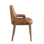 Brown leatherette chair