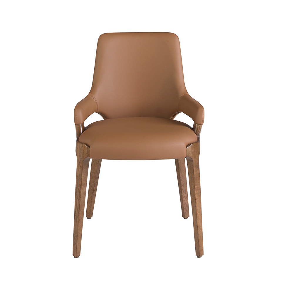 Brown leatherette chair