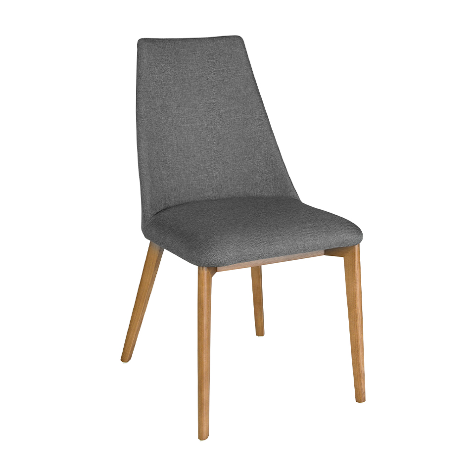 Chaise en tissu gris foncé