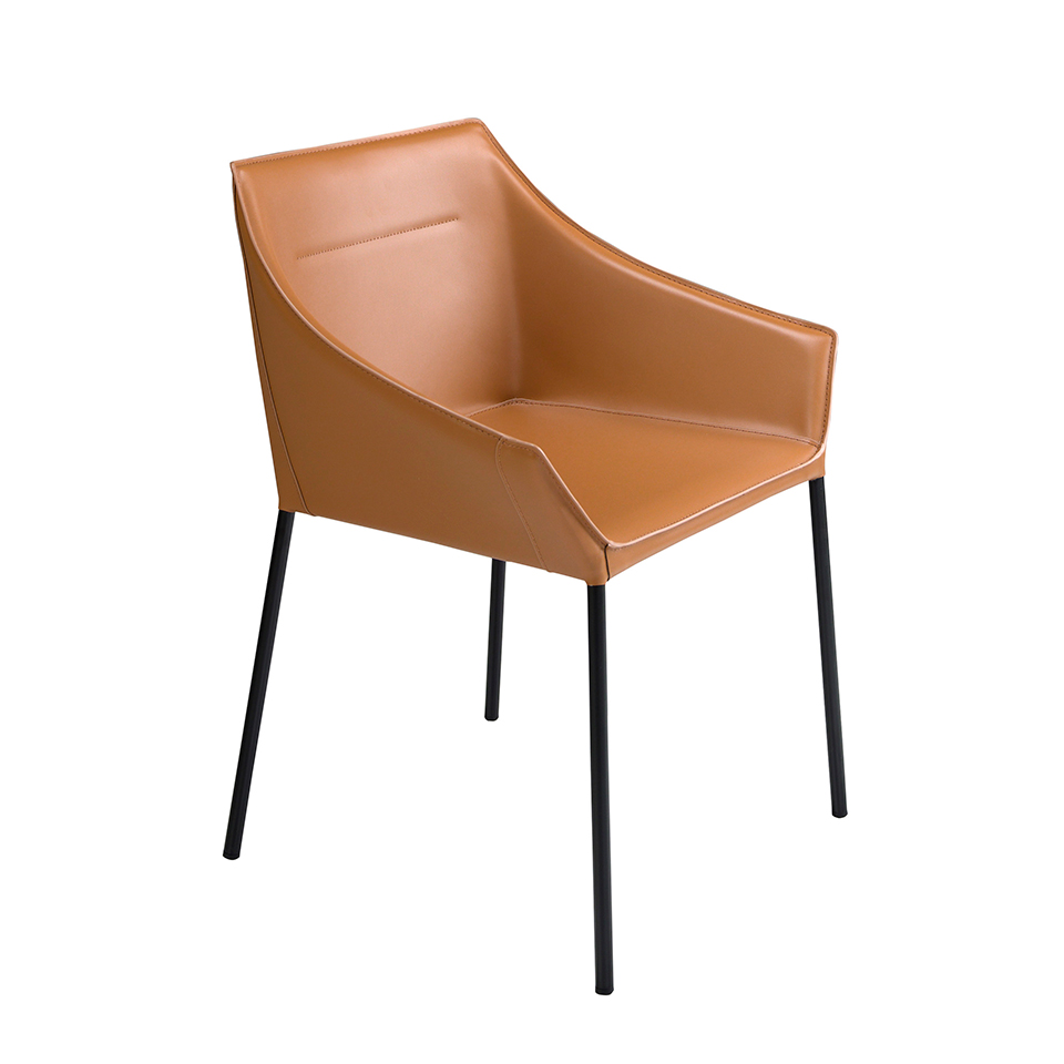 Brown leatherette chair