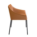 Brown leatherette chair