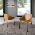 Brown leatherette chair