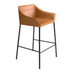 Brown leatherette stool