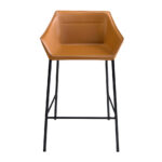 Brown leatherette stool