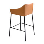 Brown leatherette stool