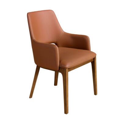 (Español) Silla polipiel marrón chair - Angel Cerda