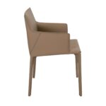 Chaise en cuir régénéré couleur vison