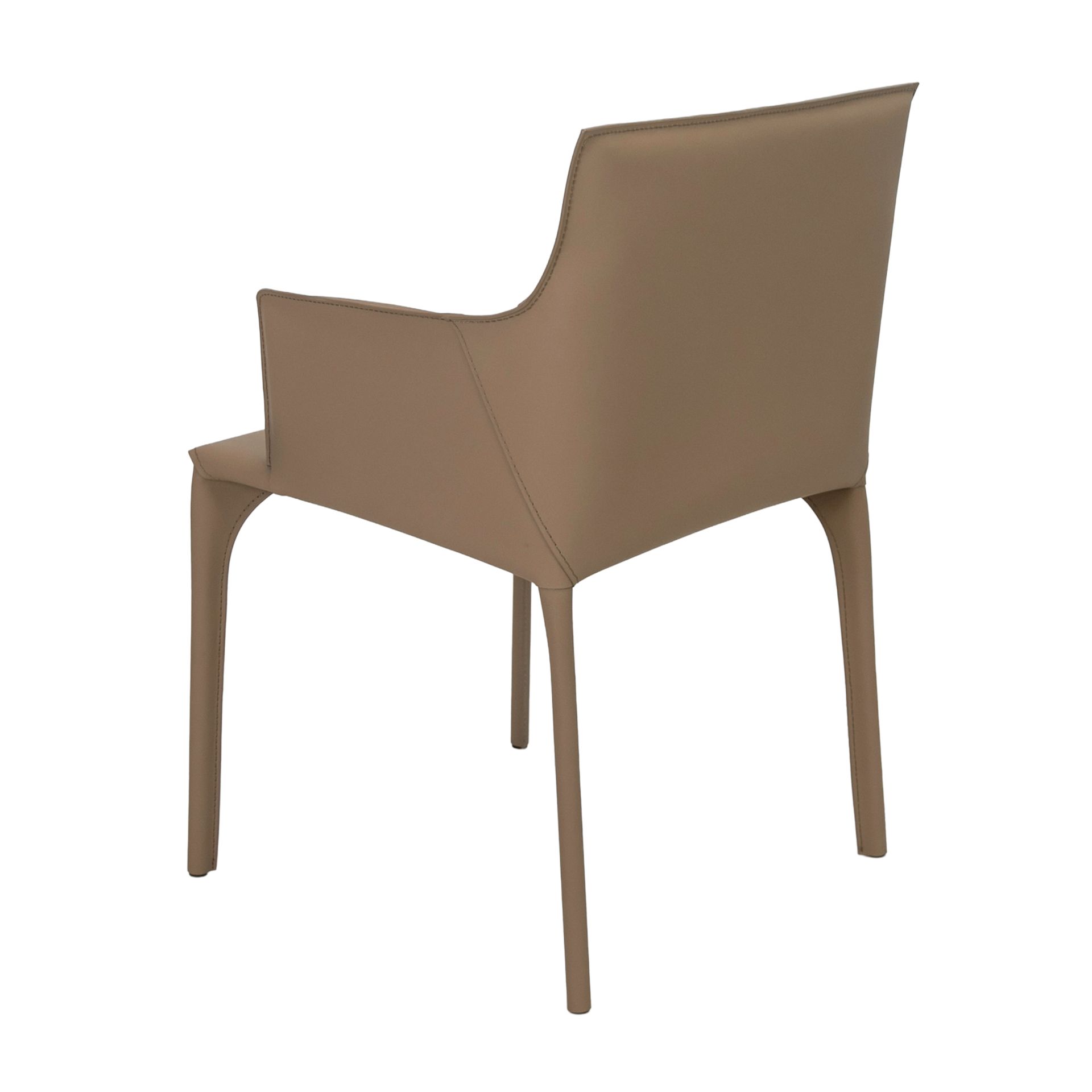 Chaise en cuir régénéré couleur vison Chaise en cuir régénéré couleur vison