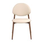 Chaise en similicuir crème