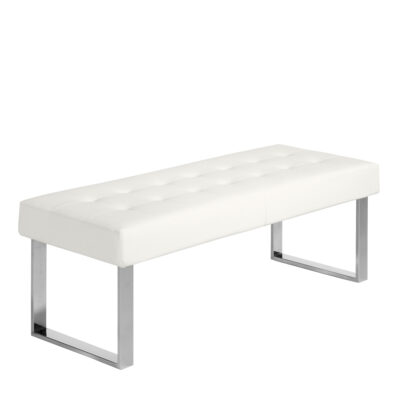 Banqueta polipiel blanco bench - Angel Cerda