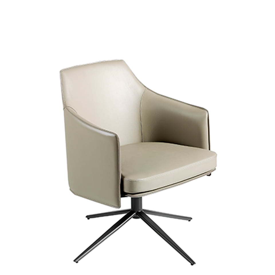 Swivel armchair upholstered in leatherette Swivel armchair upholstered in leatherette
