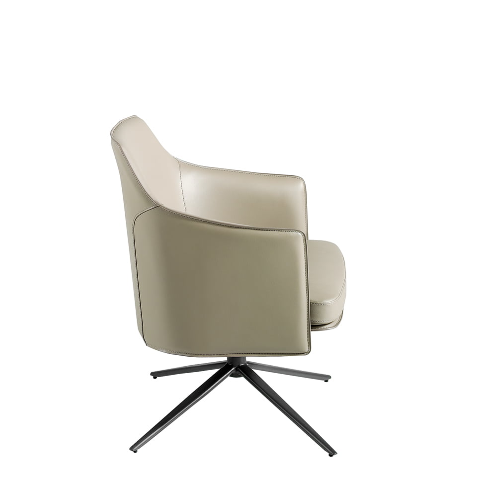 Swivel armchair upholstered in leatherette Swivel armchair upholstered in leatherette