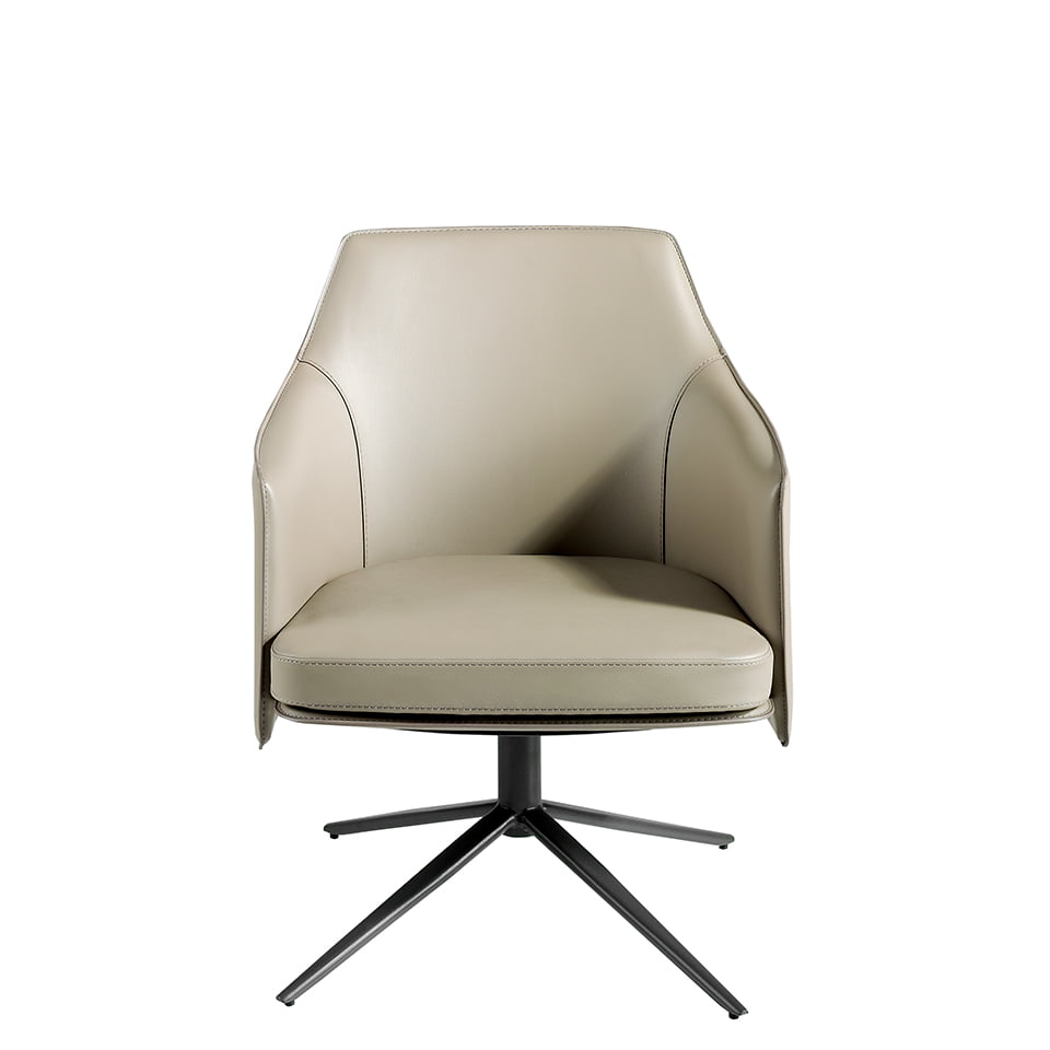 Swivel armchair upholstered in leatherette Swivel armchair upholstered in leatherette