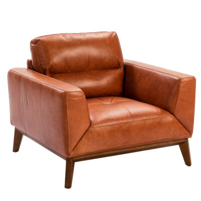 Sillón piel marrón armchair - Angel Cerda