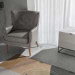 Fauteuil Chester en cuir gris foncé