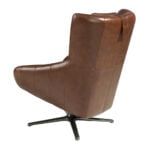 Swivel armchair with leatherette upholstered cushion