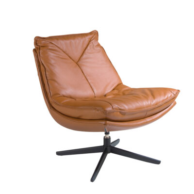 (Español) Sillón giratorio piel marrón armchair - Angel Cerda