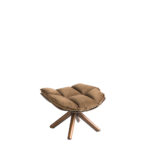 Pouf en velours marron