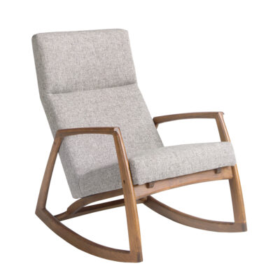 (Español) Sillón mecedora tela gris chair - Angel Cerda