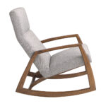 Grey fabric rocking chair