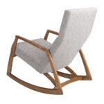 Grey fabric rocking chair