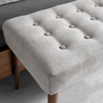 Stool in dark grey fabric