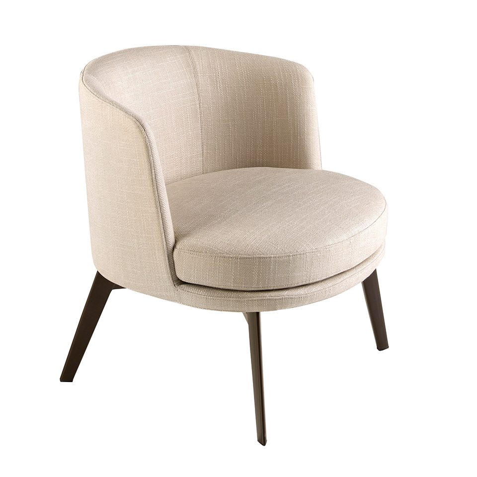 Cream fabric armchair