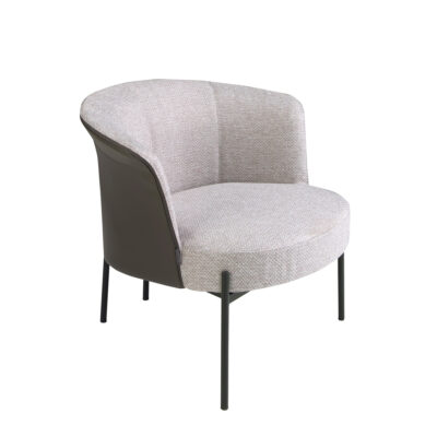 (Español) Sillón tela gris y polipiel gris oscuro armchair - Angel Cerda