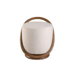 White fabric pouffe