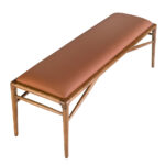 Brown leatherette stool