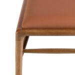 Brown leatherette stool