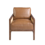 Fauteuil en cuir marron