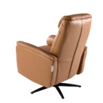 Fauteuil pivotant en cuir marron