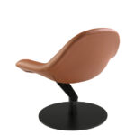 Brown leatherette swivel armchair