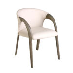 Cream leatherette chair