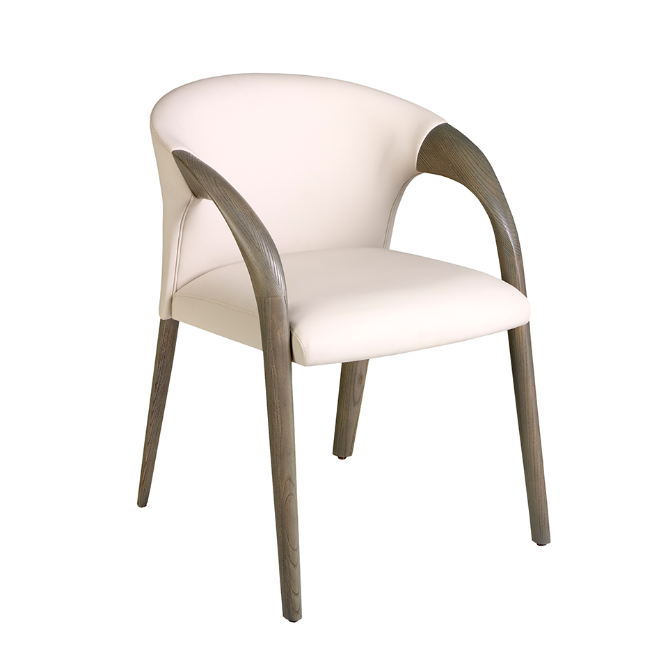 Cream leatherette chair