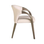 Cream leatherette chair