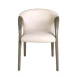 Cream leatherette chair