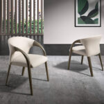 Cream leatherette chair