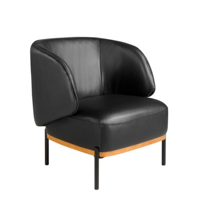 (Español) Sillón piel negro armchair - Angel Cerda