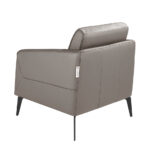 Dark grey leatherette armchair